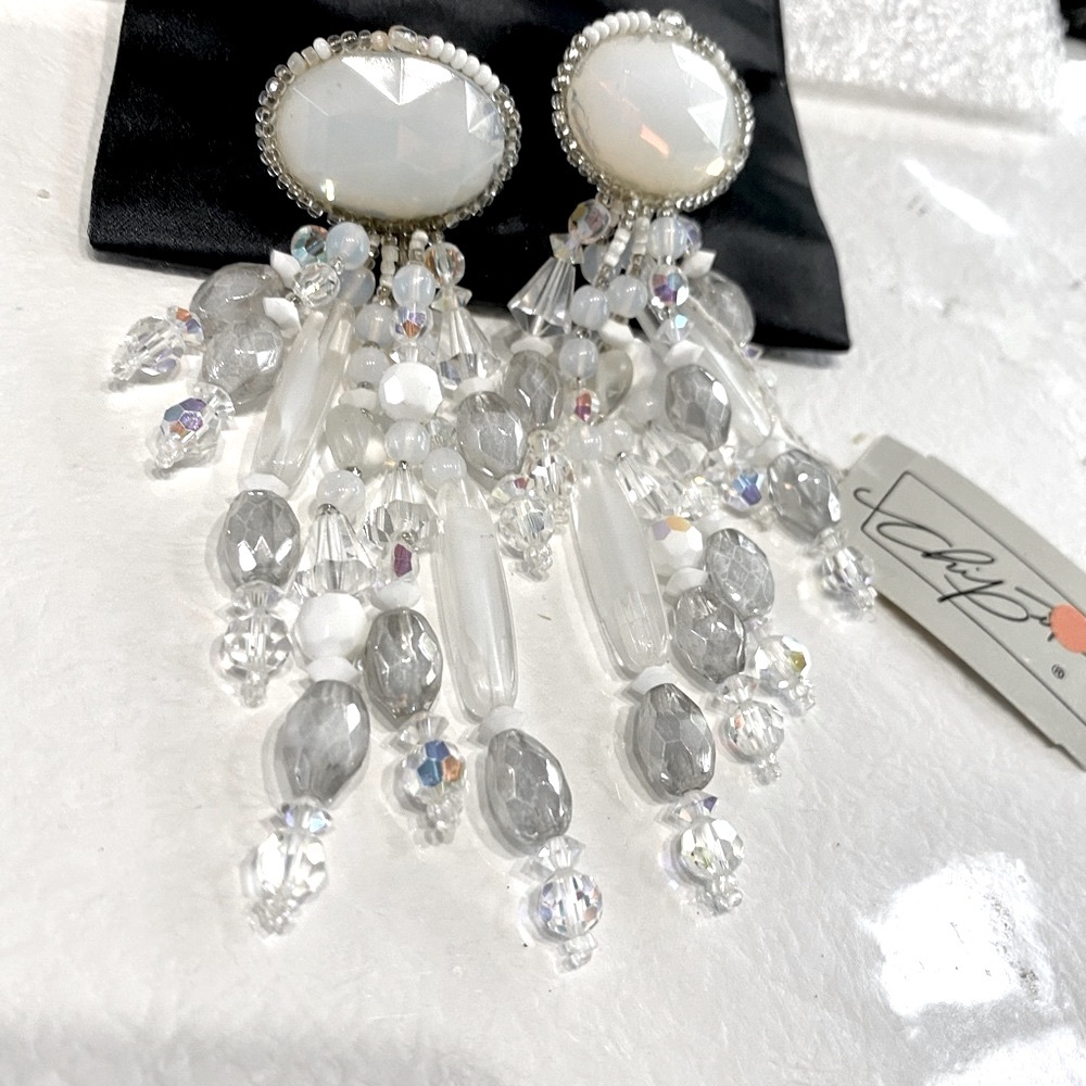 VINTAGE DESIGNER CHIPITA CRYSTAL & GLASS BEADING SHOW ELEGANCE-NEW